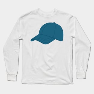 Blue Baseball Cap Long Sleeve T-Shirt